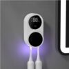 Toothbrush Sanitizer UV Toothbrush Sanitizer and Holder 2 Toothbrush Slots Cordless Wall Mounted Toothbrushsterlilizer Tooth Brushcleaner for Bathroom