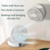 Portable Wall-Hanging Fan with Remote, USB Rechargeable, Folding Nightlight Air Cooler - Image 2