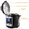 Megachef 6 Quart Stainless Steel Electric Digital Pressure Cooker with Lid - Image 5