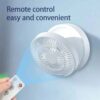 Portable Wall-Hanging Fan with Remote, USB Rechargeable, Folding Nightlight Air Cooler - Image 6