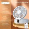 Portable Wall-Hanging Fan with Remote, USB Rechargeable, Folding Nightlight Air Cooler