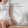 Portable Wall-Hanging Fan with Remote, USB Rechargeable, Folding Nightlight Air Cooler - Image 4