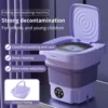 Xeyise 6.5L Portable Washing Machine Foldable Detachable Drain Basket Low Noise Underwear Baby Clothes Socks Briefs Washing Mini Washer Home Travel Supplies - Image 9