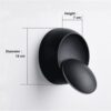 LED 360° Rotation Adjustable Black Wall Light – Round Wall Sconce with Warm White Light - Image 4