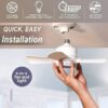 Socket Fan Light Original – Cool Light Ceiling Fan with Remote, 1000 Lumens, Light Replacement for Bulb/Ceiling Fan, Ideal for Bedroom, Kitchen & Living Room – As Seen on TV (1 Pack) - Image 5