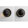 LED 360° Rotation Adjustable Black Wall Light – Round Wall Sconce with Warm White Light - Image 5
