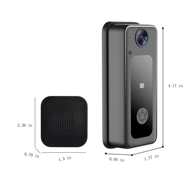 Doorbell Camera Wireless with Chime, Video Doorbell,Smart Wireless Remote Video Doorbell Intelligent Visual Doorbell Home Intercom HD Night Vision Wifi Rechargeable Security Door Doorbell - Image 4