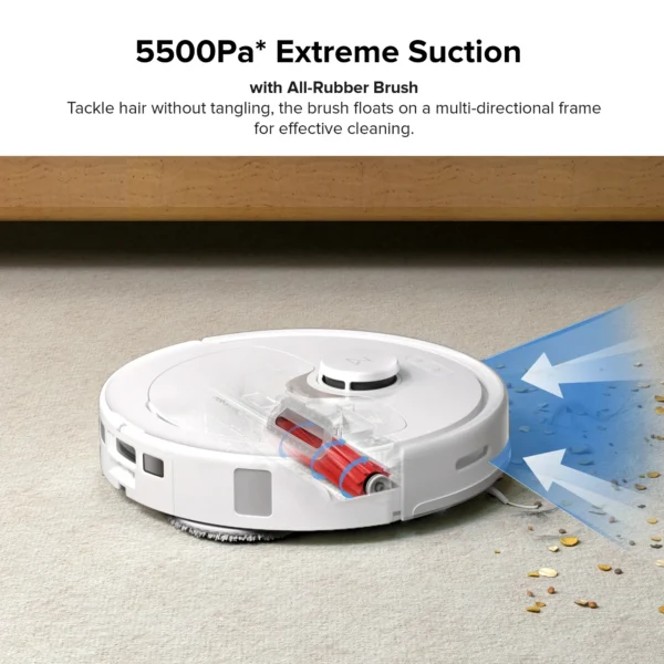 Roborock® Qrevo Robot Vacuum and Mop with Self-Emptying, Self-Drying, 5,500Pa Suction, Obstacle Avoidance(White) - Image 16