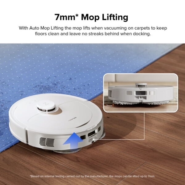 Roborock® Qrevo Robot Vacuum and Mop with Self-Emptying, Self-Drying, 5,500Pa Suction, Obstacle Avoidance(White) - Image 3