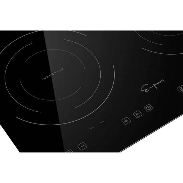 Empava IDC12B2 Horizontal Electric Stove Induction Cooktop with 2 Burners in Black Vitro Ceramic Smooth Surface Glass 120V, 12 Inch 12 Inch Stove - Image 5