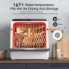 BLITZHOME Portable Countertop Dishwashers, Compact Smart Dishwashers with 5 L Built-in Water Tank,5 Washing Programs,Air-Dry Function,360° Dual Spray - Image 5