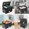 VANCORE Fireproof File Box with Lock, Portable Document Organizer Box with Water-Resistant Zipper, Collapsible File Box for Hanging Letter/Legal Folders, Passports, and Certificates - Image 5