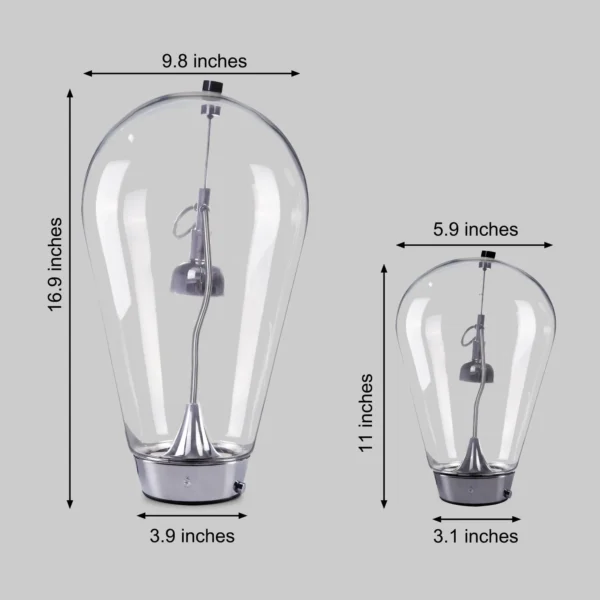 Magnetic Meta Table Lamp, Creative Dimming Bulb-Shape Reading Lamp Night Light Home Ambient Table Lamp for Bedroom, Living Room, Office - Image 6