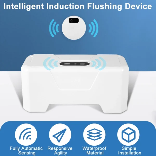 Automatic Toilet Flusher,Infrared Sensor Touchless Toilet Flusher Kit,Hands Free External Infrared Sensor Toilet Flusher,Waterproof and Easy Installation - Image 9