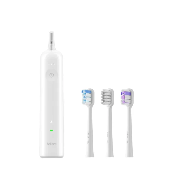 Laifen Wave Electric Toothbrush, Oscillation & Vibration Sonic Electric Toothbrush for Adults with 3 Brush Heads, IPX7 Waterproof Magnetic Rechargeable Travel Powered Toothbrush (ABS White)