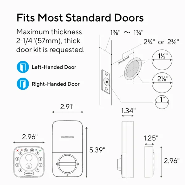 Ultraloq Bolt Fingerprint Smart Lock – Keyless Entry, Bluetooth Control, Anti-Peep Keypad, Auto-Lock, Smart App Access, and Voice Assistant Compatibility. - Image 4